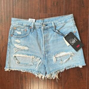 LEVI'S 501 High Rise Womens Denim Shorts - Non Stretch